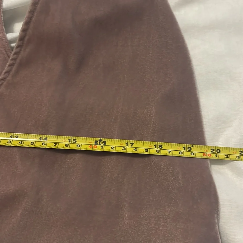 Free People rose mauve open velvet vest w/admirial buttons SZ   M boho chic - Picture 6 of 13